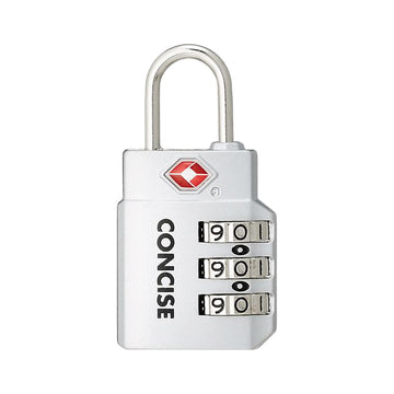 CONCISE 3Digit Dial Tsa Lock - Silver  (71g)