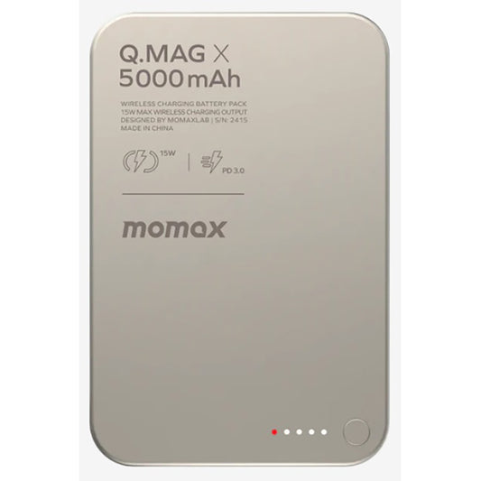 MOMAX Q.Mag X 5000mAh Wireless Powerbank Titanium