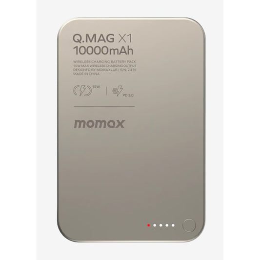 MOMAX MOMAX Q.MAG X10000MAH 無線磁吸外置充電器 鈦金屬色