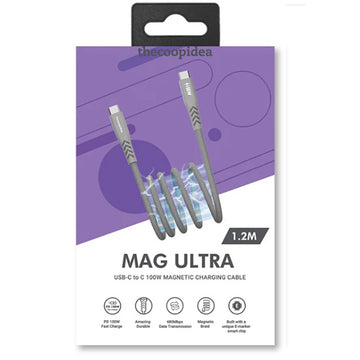 THECOOPIDEA Mag Ultra 1.2M Magnetic Type C To C Cable Grey