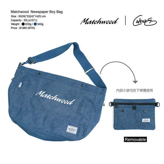 MATCHWOOD Matchwood Newspaper Boy Bag - Denim  (600g)