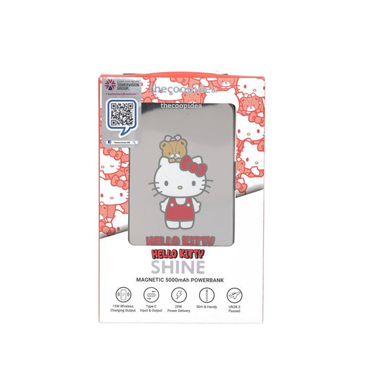 THECOOPIDEA SANRIO SHINE 超薄磁性5000MAH 無線磁吸外置充電器 HELLO KITTY