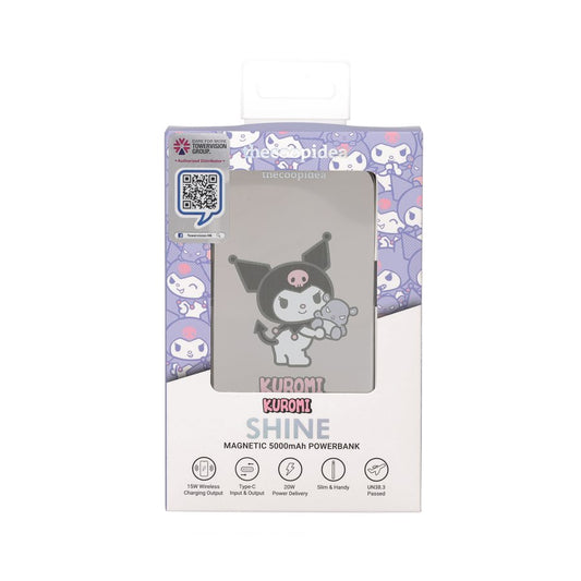 THECOOPIDEA SANRIO SHINE 超薄磁性5000MAH 無線磁吸外置充電器 KUROMI