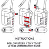 GO TRAVEL TSA Combi Twin Padlocks-360.101
