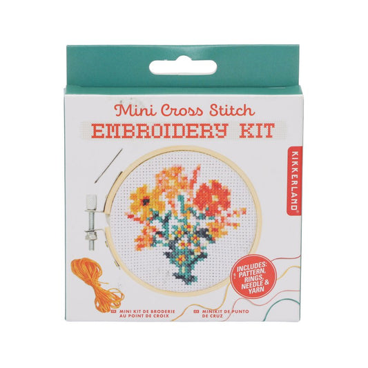 KIKKERLAND Minicross Stitch Embroidery-Flowers