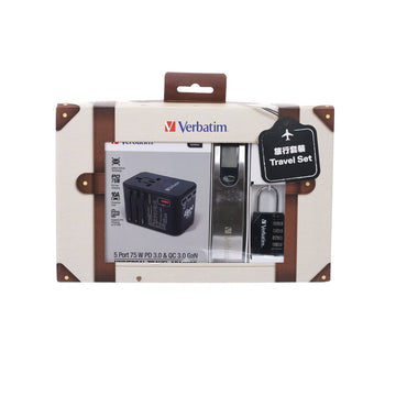 VERBATIM Giftset-Adaptor&Scale&Lock-Black