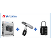 VERBATIM Giftset-Adaptor&Scale&Lock-Black