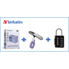 VERBATIM Giftset-Adaptor&Scale&Lock-Purple