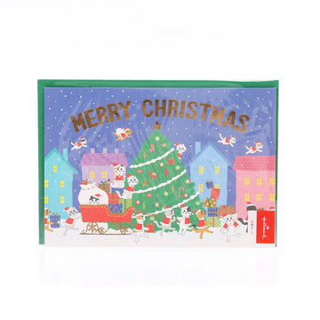 HALLMARK Xmas Card Pop Up - Xmas Tree & Cats  (20g)