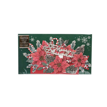 APJ Xmas Card Pop Up- Poinsettia  (30g)