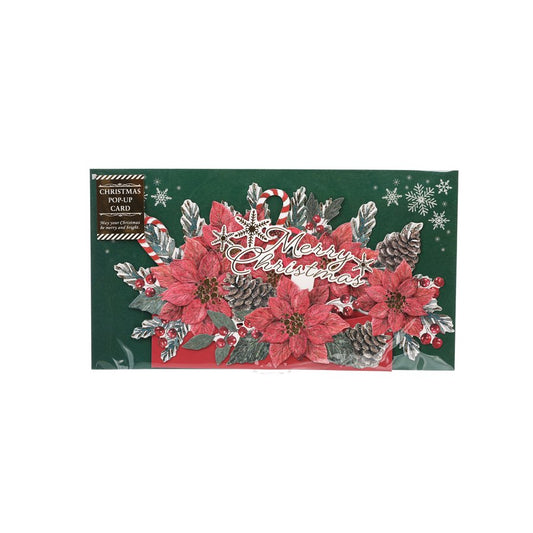 APJ Xmas Card Pop Up- Poinsettia  (30g)