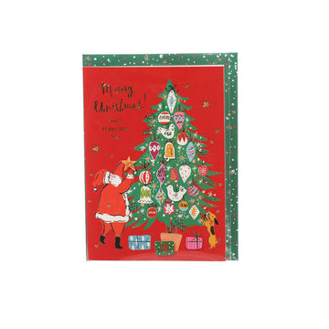 APJ Xmas Card - Santa & Tree  (20g)