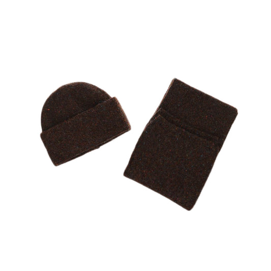 ARCHETYPE LD-AD005 Hat Muff Set Brown