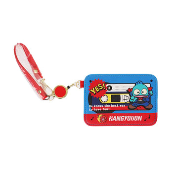 SANRIO Pass Case Card Holder with Reel Hangyodon