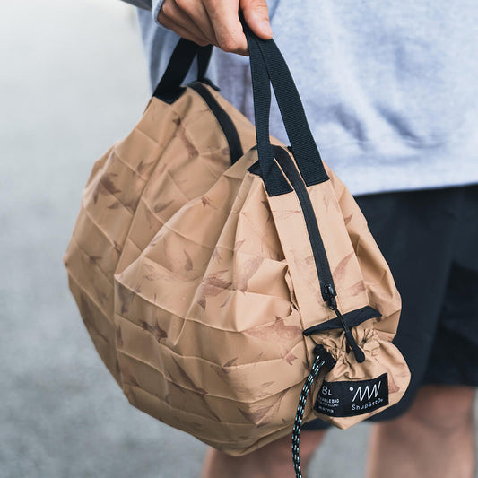 SHUPATTO SHUPATTO摺疊袋(中) - 啡色/鳥