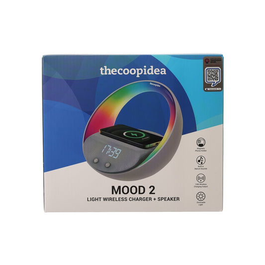 THECOOPIDEA Mood 2 Bluetooth Speaker With Wireless Charger Grey