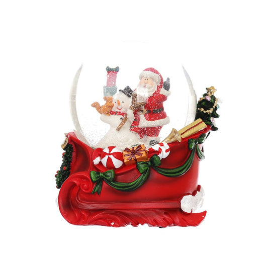 MARKS Snow Globe Music Boxsanta Claus Snowman  (1137g)