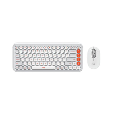 LOGITECH LOGITECH POP ICON 無線智能鍵盤滑鼠套裝 (美式英文) 時尚白