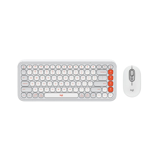 LOGITECH LOGITECH POP ICON 無線智能鍵盤滑鼠套裝 (美式英文) 時尚白
