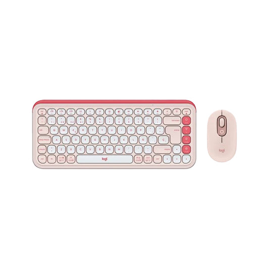 LOGITECH LOGITECH POP ICON 無線智能鍵盤滑鼠套裝 (美式英文) 蜜糖粉