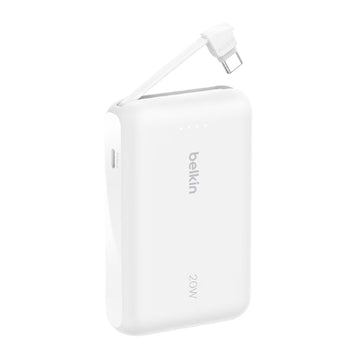BELKIN Boost Charge 10000mAh Powerbank With Integrated USB-C Cable White