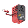 MOMAX 1-World 70W GaN Travel Adapto - Zaku Red