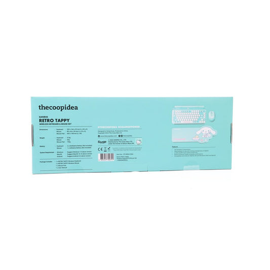 THECOOPIDEA SANRIO RETRO TAPPY 無線鍵盤和滑鼠套裝 玉桂狗