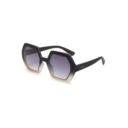OKKIA Bigframe Hexagon Sunglasses Emma Black Pink