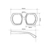 OKKIA Bigframe Hexagon Sunglasses Emma Black Pink