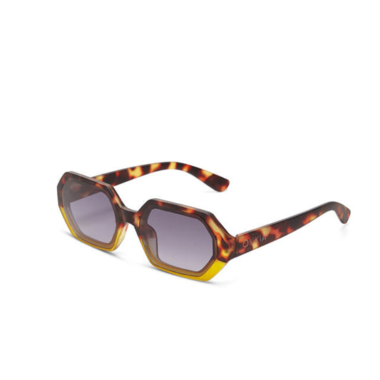OKKIA Small Hexagon Sunglasses Andrea Havana Yellow