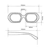 OKKIA Small Hexagon Sunglasses Andrea Havana Yellow