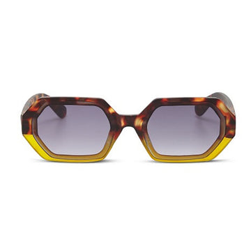 OKKIA Small Hexagon Sunglasses Andrea Havana Yellow