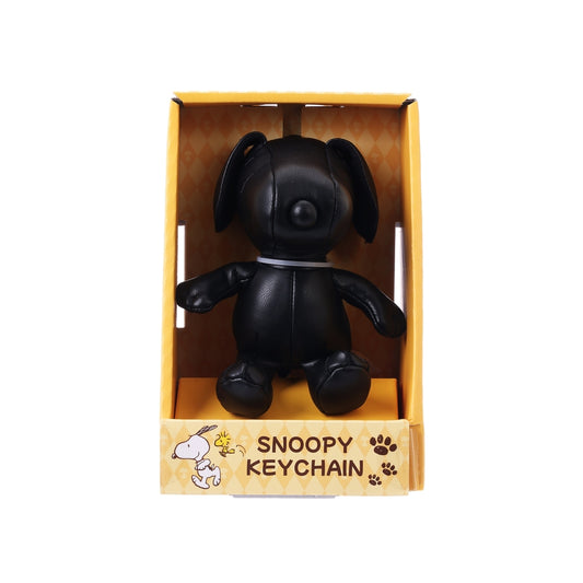 PEANUTS Snoopy PU Keychain Black