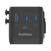MOMAX 1-World2+ 100W Travel Adaptor-Black