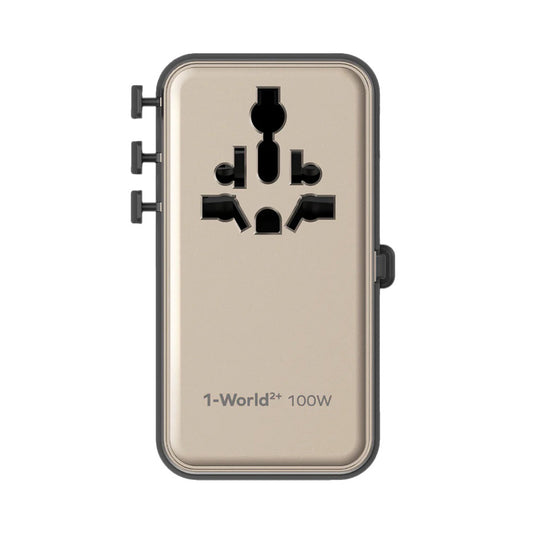 MOMAX 1-World2+ 100W Travel Adaptor-Titanium