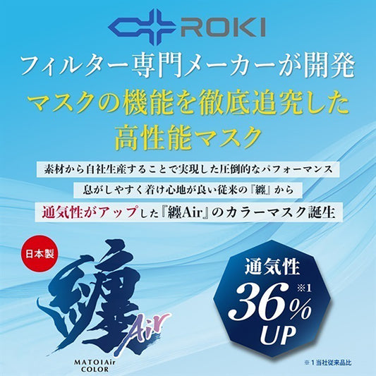 ROKI MATOI AIR MASK REG - BG X WINE RD 7PCS  (42.2g)