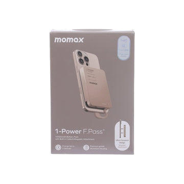 MOMAX MOMAX 1-POWER FPASS+10000MAH磁吸帶線外置充電器 砂岩