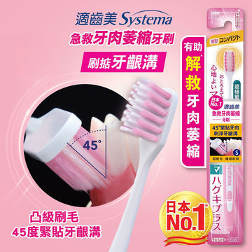 SYSTEMA Gum Recession Aid Toothbrush (Soft, Compact)