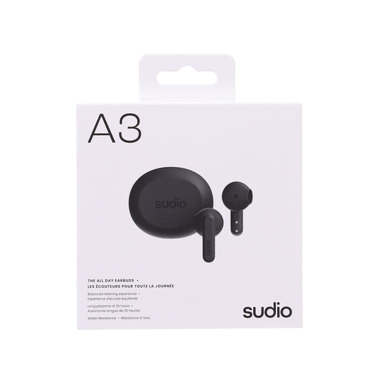 SUDIO A3 True Wireless Earphone - Black