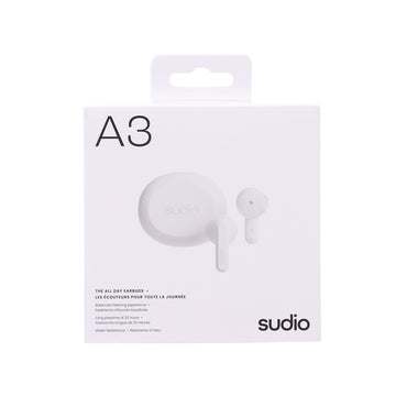 SUDIO A3 True Wireless Earphone - White