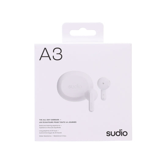 SUDIO A3 True Wireless Earphone - White