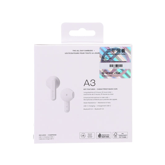 SUDIO A3 True Wireless Earphone - White