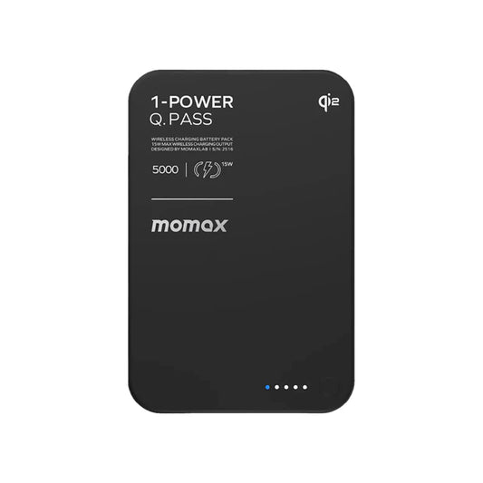 MOMAX 1-Power Q.Pass Qi2 5000mAh Magnetic Wireless Powerbank - Black