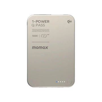 MOMAX 1-Power Q.Pass Qi2 5000mAh 磁吸無線外置充電器 - 鈦色