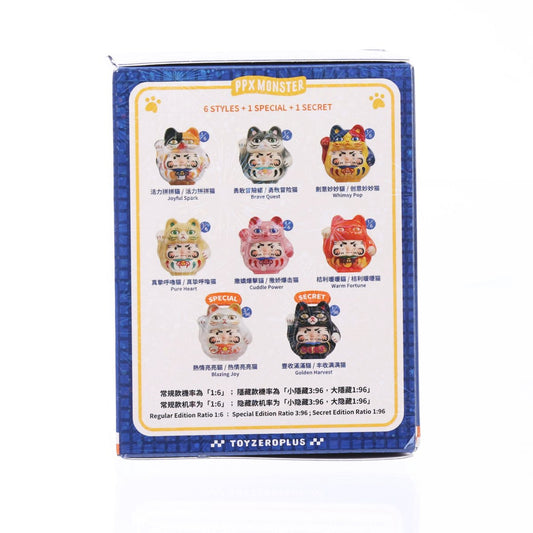 TOYZEROPLUS PP X MONSTER Sparkle Lucky Kitten Daruma Blind Box