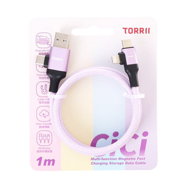 TORRII CiCi Multi Function Magnetic Fast Charging Storage Data Cable - Purple