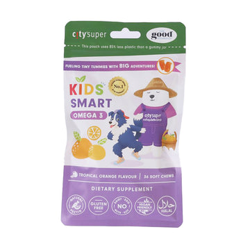 CITY'SUPER X THE GOOD VITAMIN CO. City Super x TGVC Kids Smart Omega 3 Pouch  (36pcs)