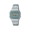 CASIO General - Digital Watch - A168WA-3A - Silver Case/Blue Green Dial