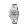 CASIO General - Digital Watch - A168WA-8A - Silver Case/Apricot Dial