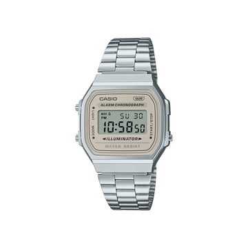 CASIO General - Digital Watch - A168WA-8A - Silver Case/Apricot Dial